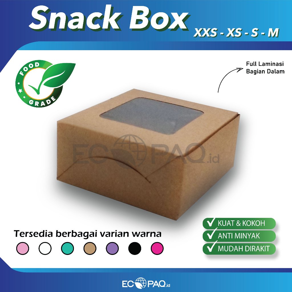 

Snack Box - Kotak Kue - Dus Donat- LAMINASI