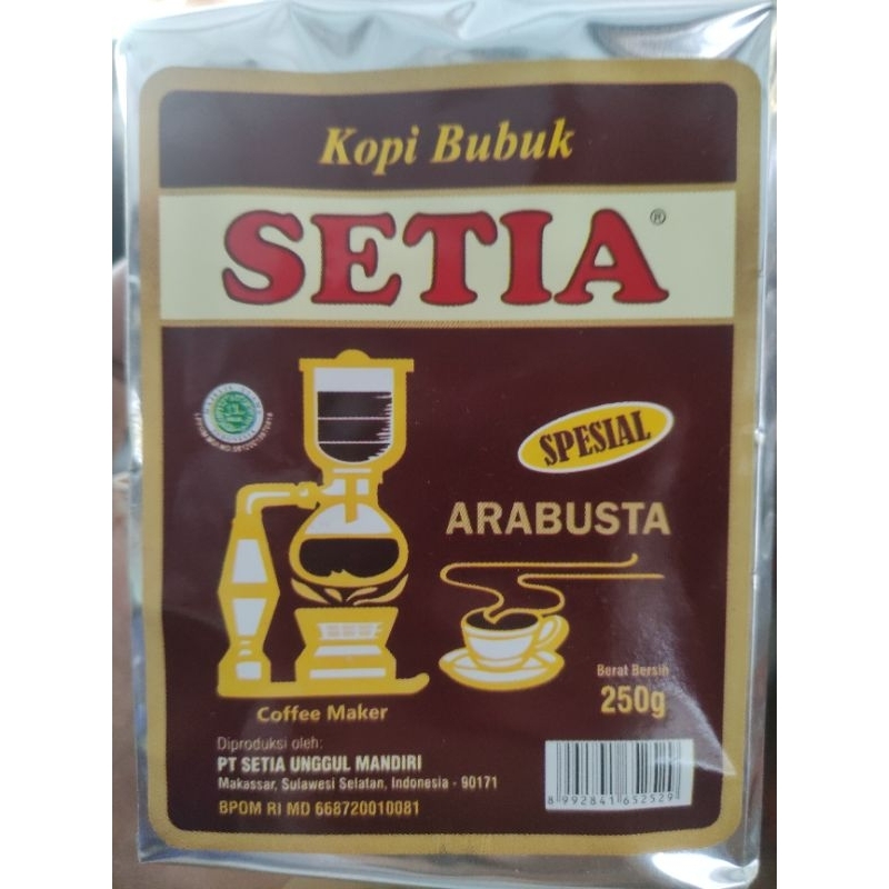 

Kopi Setia Spesial Arabusta Khas Makassar