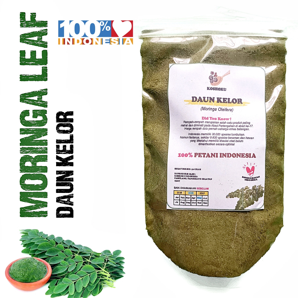 

Daun Kelor Bubuk 50 Gram Original. Moringga Leaf Powder