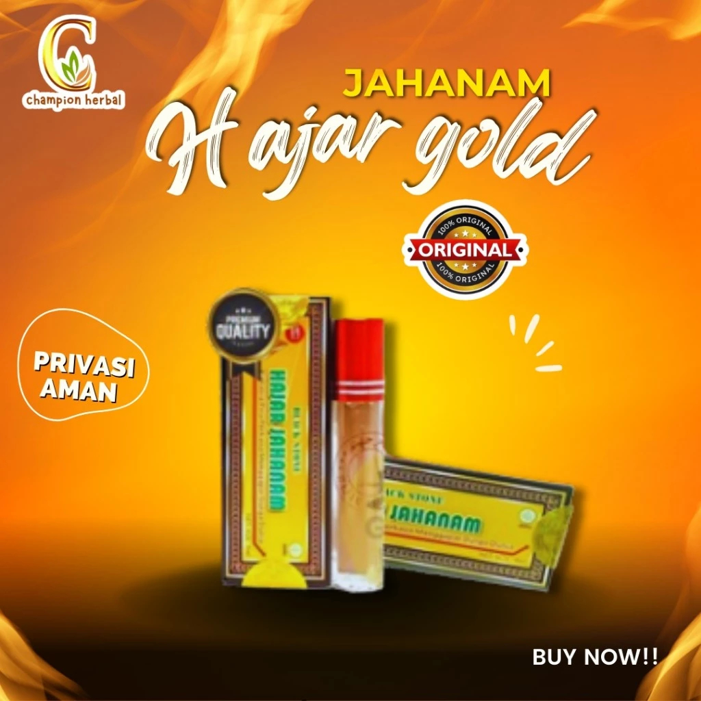 HAJAR JAHANAM MESIR ASLI ORIGINAL ISI 5 ML MENAMBAH STAMINA PRIA OBAT KUAT VITALI TAS varians gold