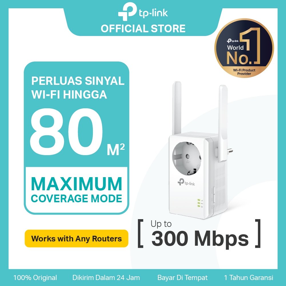 TP-Link TL-WA860RE N300 WiFi Extender Penguat Sinya Repeater 300Mbps IPTV Wireless Mesh Access Point