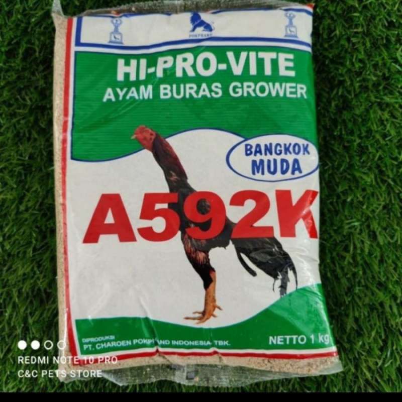 HI PRO VITE PAKAN AYAM 592K PAKAN AYAM BANGKOK PUR AYAM REMAJA 500 GRAM REPACK