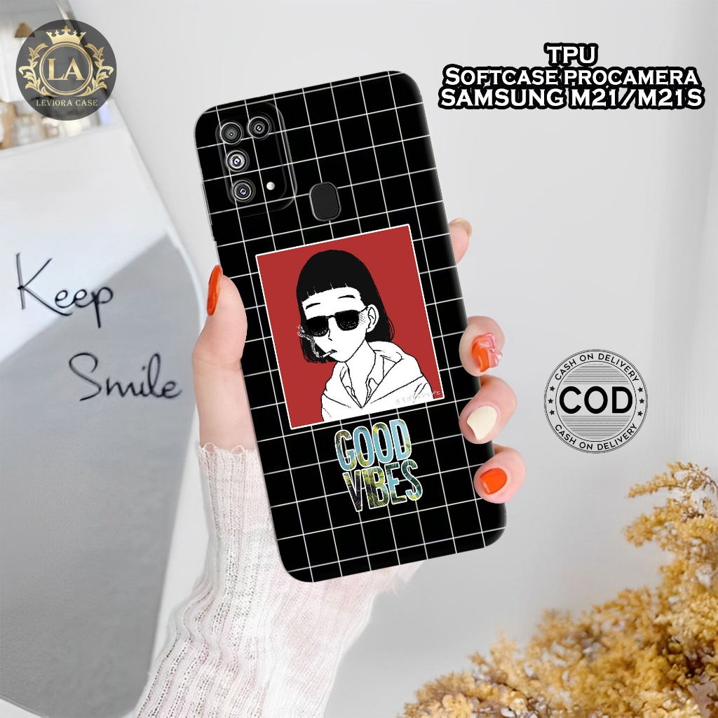 Case Samsung M21 / M21s Terbaru - Leviora Case - Fashion Case Hitam - Softcase Samsung M21 / M21s - 