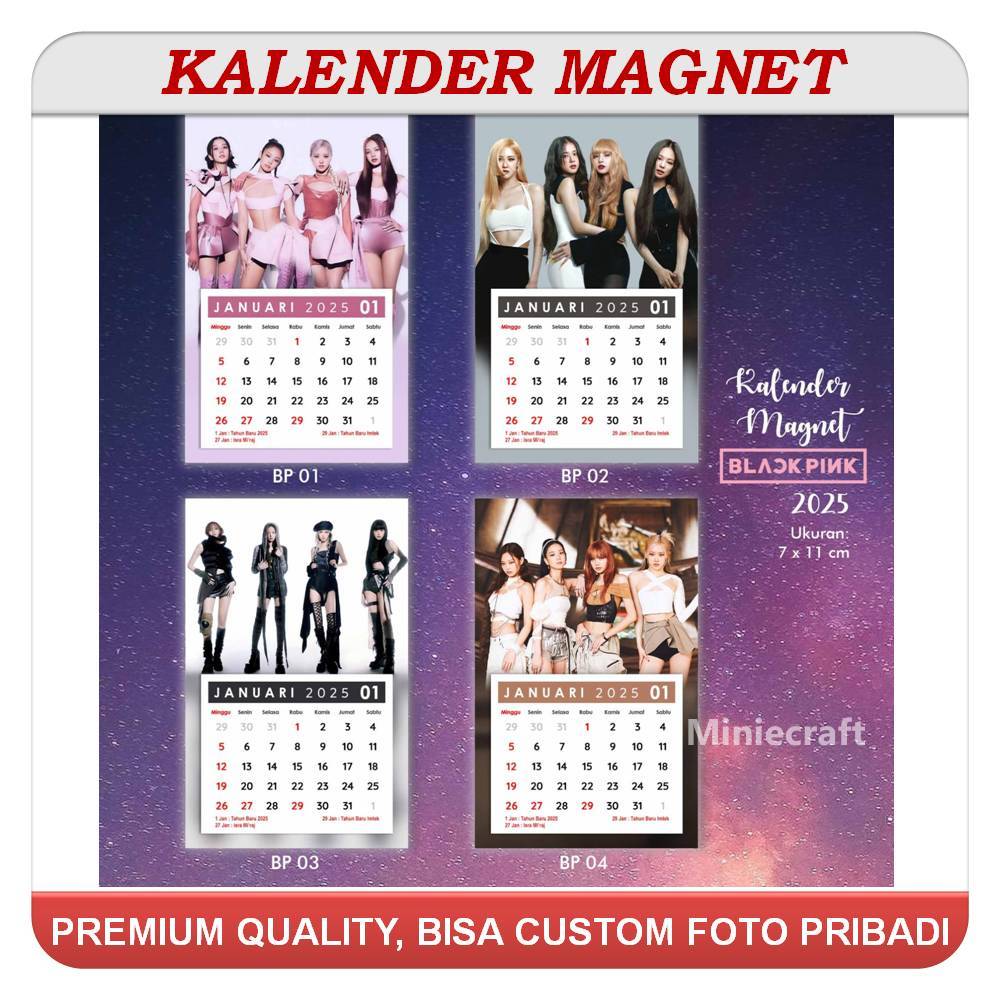 

KALENDER MAGNET BTS SATUAN, ALAS HARDCOVER PREMIUM QUALITY, BISA CUSTOM