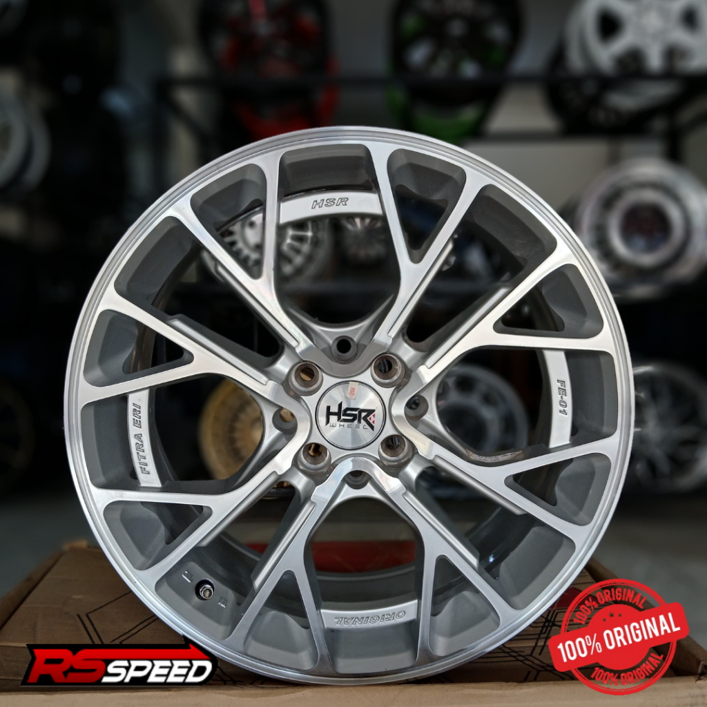 Modifikasi Velg Racing Mobil Livina,Avanza,Veloz,City,Accord R17 HSR FE01 baut 8x100-114 lebar 7,5