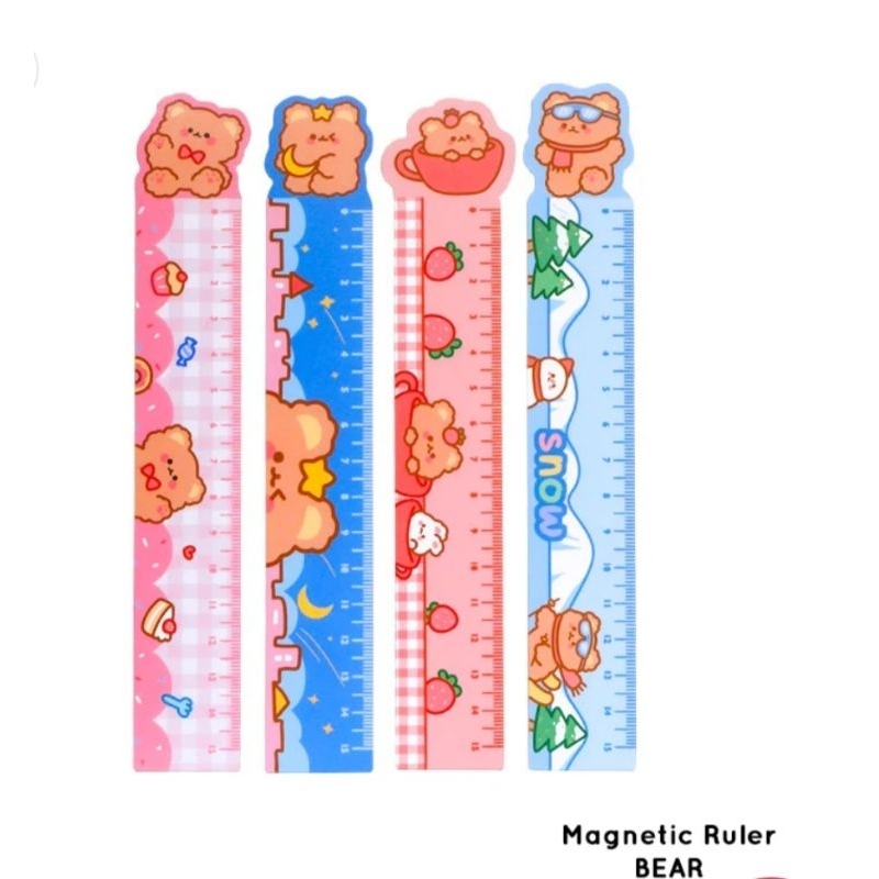 

Penggaris Magnet Karakter Kartun Lucu Magnetic Ruler 15 cm