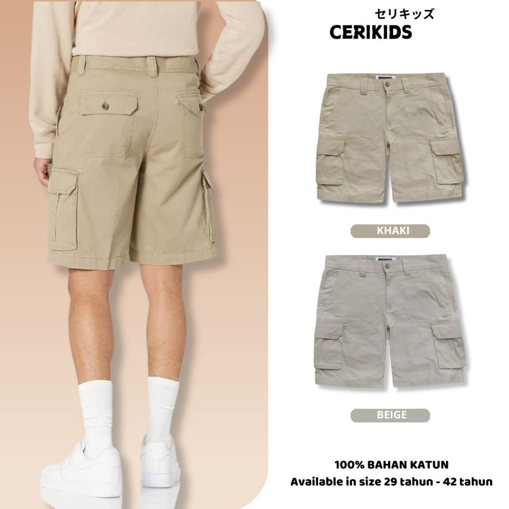 CARGO SHORTPANTS COWOK ORIGINAL /  CELANA CARGO ORIGINAL BRANDED PREMIUM / CELANA PENDEK PRIA