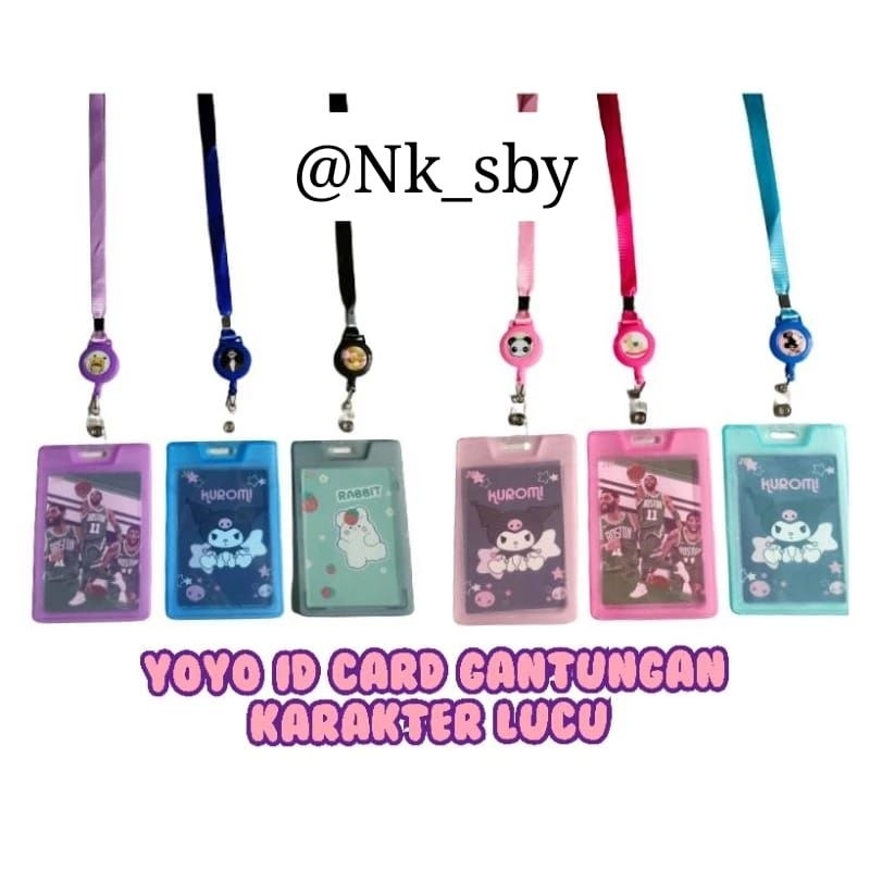 

YOYO ID CARD KARAKTER LUCU | LANYARD ID CARD | NAME TAG