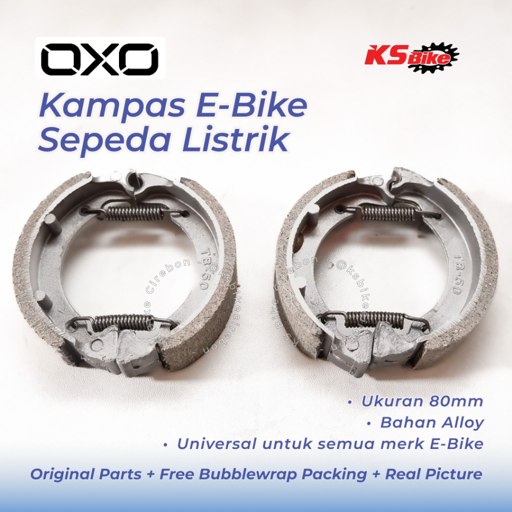 Kampas Selis Sepeda Listrik 80mm Depan Alloy Universal Brake Pad E-Bike Uwinfly Goda Exotic Pacific 