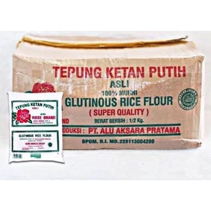 

1 DUS TEPUNG KETAN ROSE BRAND ( ISI 20)