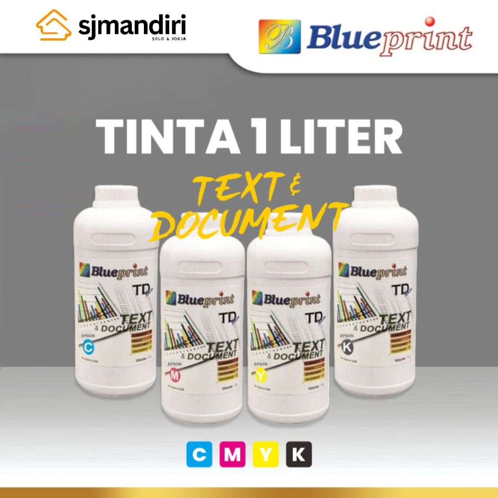 Tinta Epson 1 Liter Blueprint Tinta Refill Printer Epson Blueprint Tinta 1 Liter Epson ( Cyan, Magen