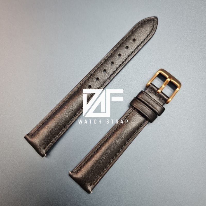 HANDMADE STRAP TALI JAM TANGAN KULIT DOMBA ORIGINAL ASLI 1000% PEN QUICK RELEASE WARNA HITAM / BLACK