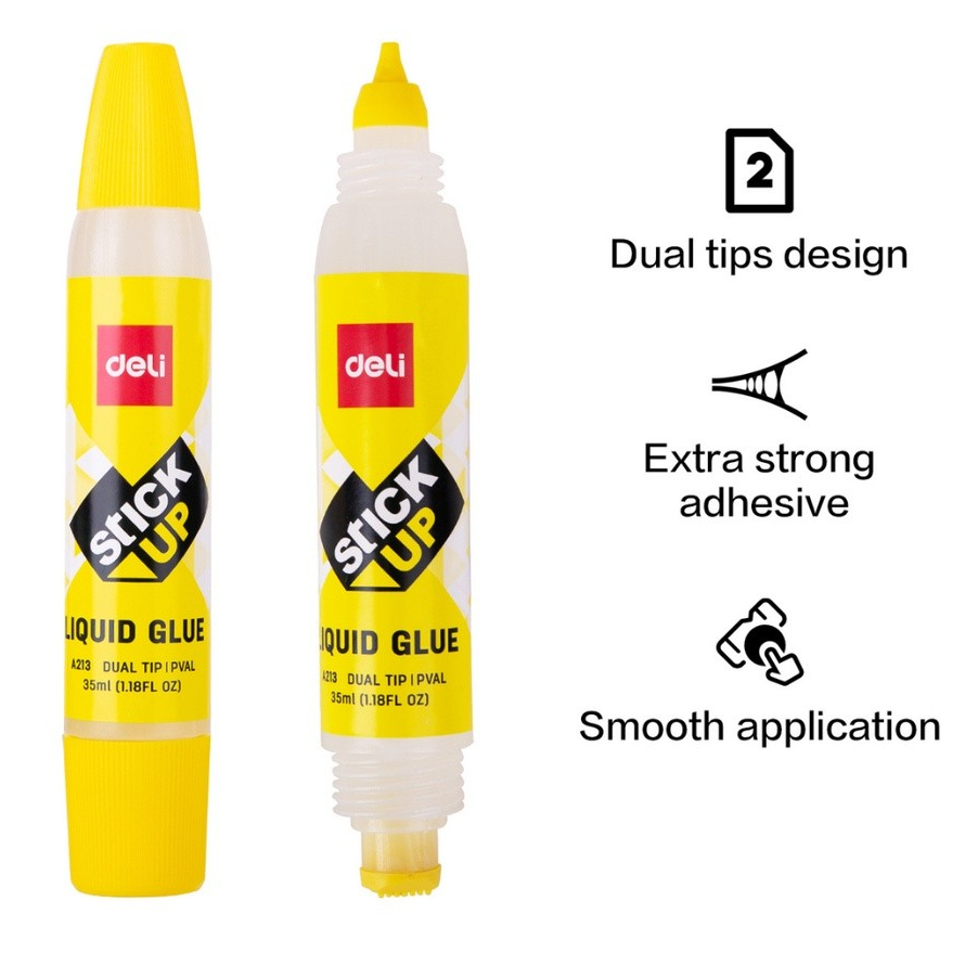 

Deli EA21310 Liquid Glue / Lem Cair Transparan 35ml dengan 2 Aplikator, Super Kuat, Cepat Kering