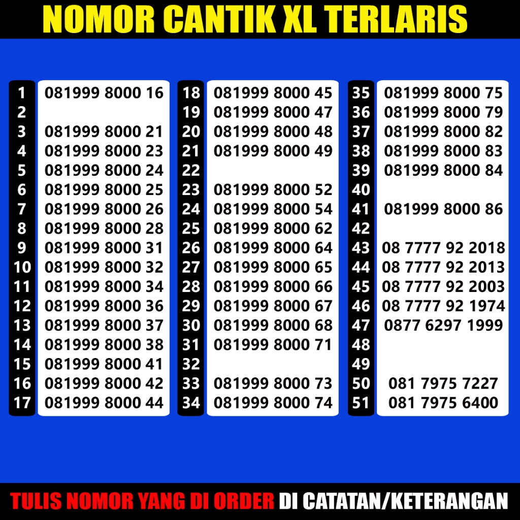 Nomor Cantik Xl Nomer Cantik XL Axiata Kartu Perdana XL