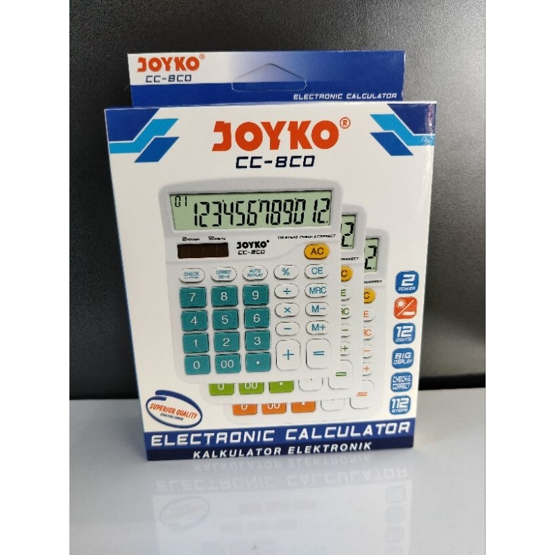 

JOYKO - Calculator CC 8CO 12 Digits Colours / Kalkulator Warna 12 Digit