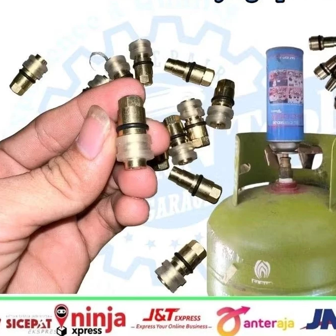 Alat Isi Ulang Gas Kaleng Portable Refil Gas Kaleng Portable Simpel Botol Robinson