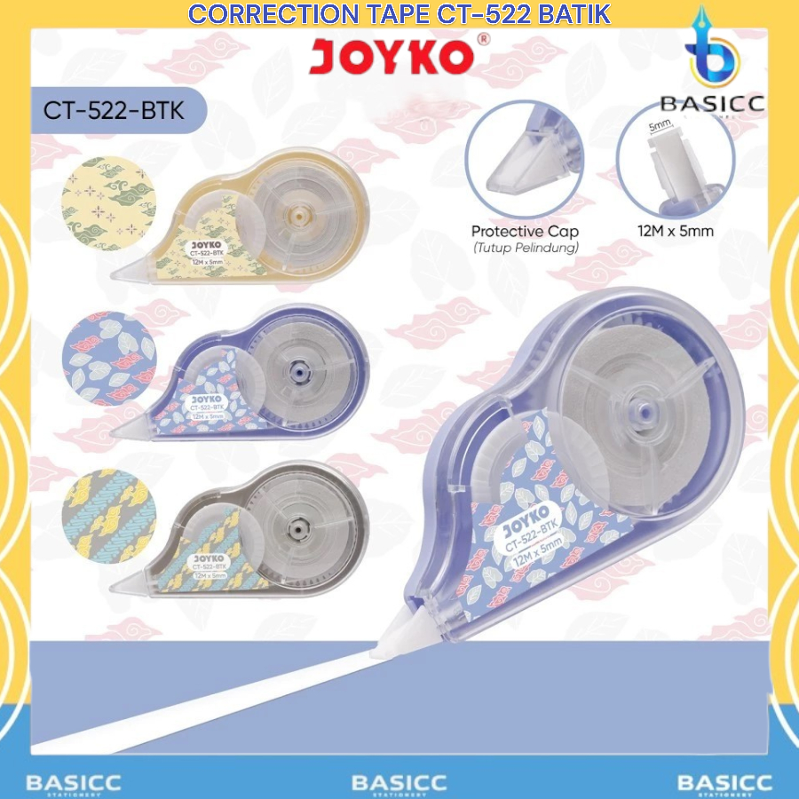 

Joyko Correction Tape Pita Koreksi CT 522 Batik | @ 1 Pcs