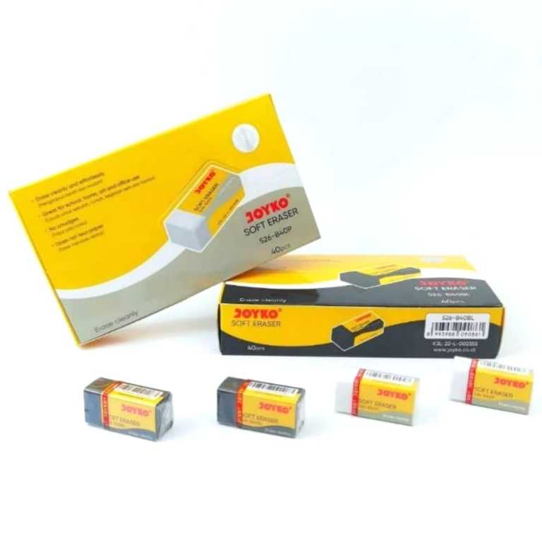 

Penghapus Putih Kecil 526 B40P JOYKO Per Pak ( ISI 40 PCS )