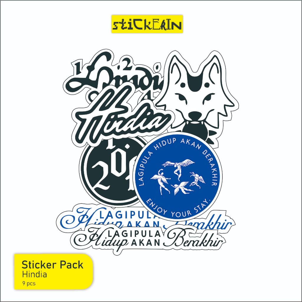 Sticker Aesthetic Hindia - Sticker Pack | Stiker Band | Sticker Vinyl | Stiker Helm | Stiker Tumbler