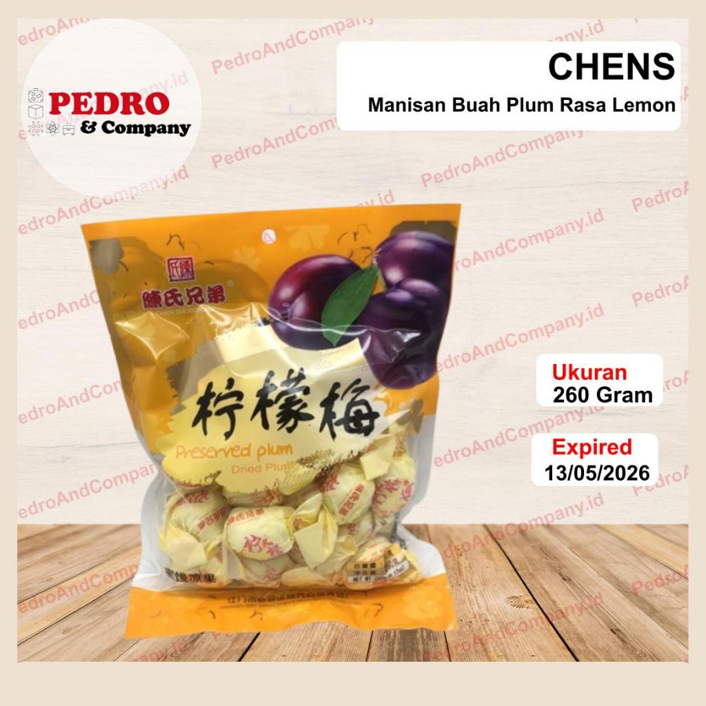 

Chens PRESERVED DRIED PLUM rasa LEMON 280 gram manisan buah PLUM kering RASA LEMON Chen Shi Xiong Di