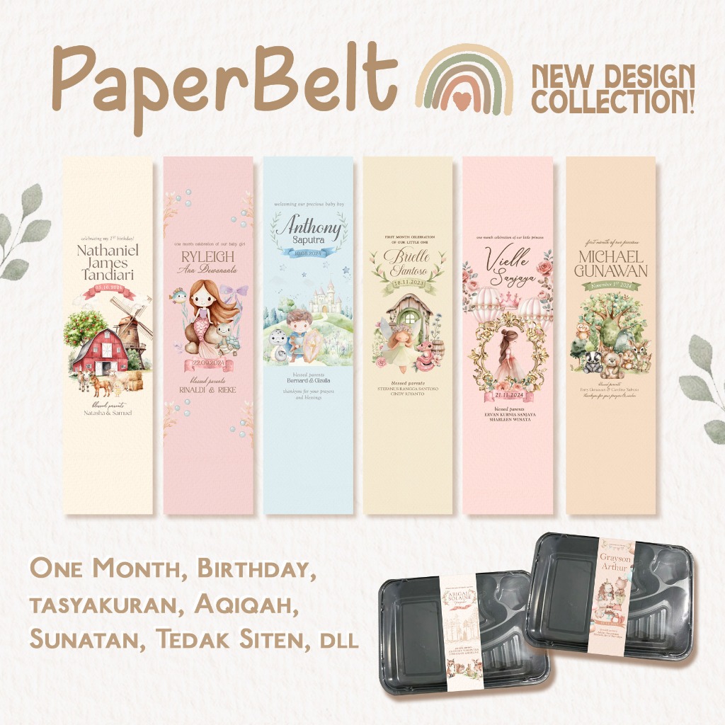 

NEW DESIGN Paperbelt Nasi Kotak Box Acara Ulang Tahun Anak Syukuran Aqiqah Tasyakuran One Month Manyue