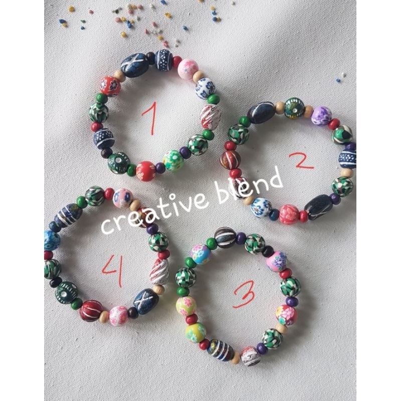 Gelang Bracelet Polymer Beads Import