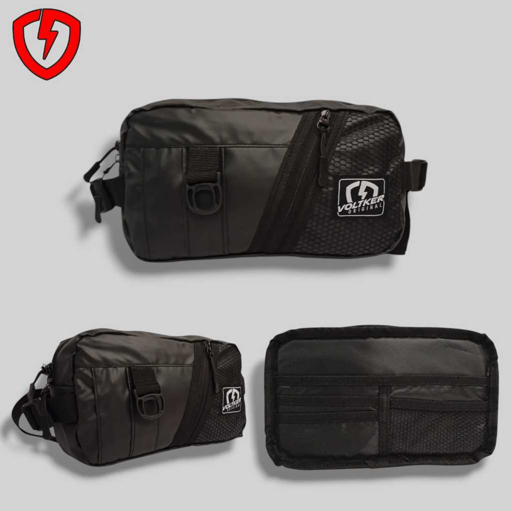 tas pinggang V1 unisex/Waistbag/tas selempang/bahan BIMO WATERPROOF/voltker elegant/bisa cod