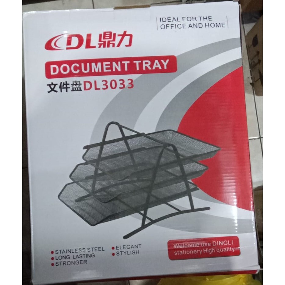 

Document Tray 3 Susun Ding Li / Bak Rak Susun 3 Susun Besi Ding Li / DL033/ Tray Desktop Ac