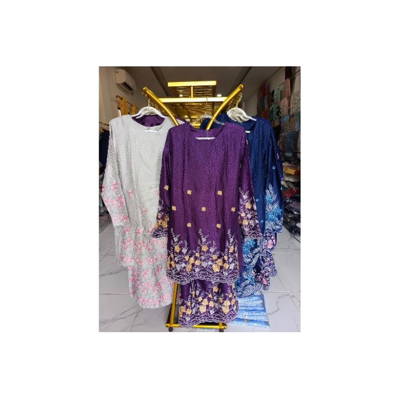 BAJU KURUNG MODEREN BUNGA SULAM MALAYSIA BAJU MUSLIM WANITA