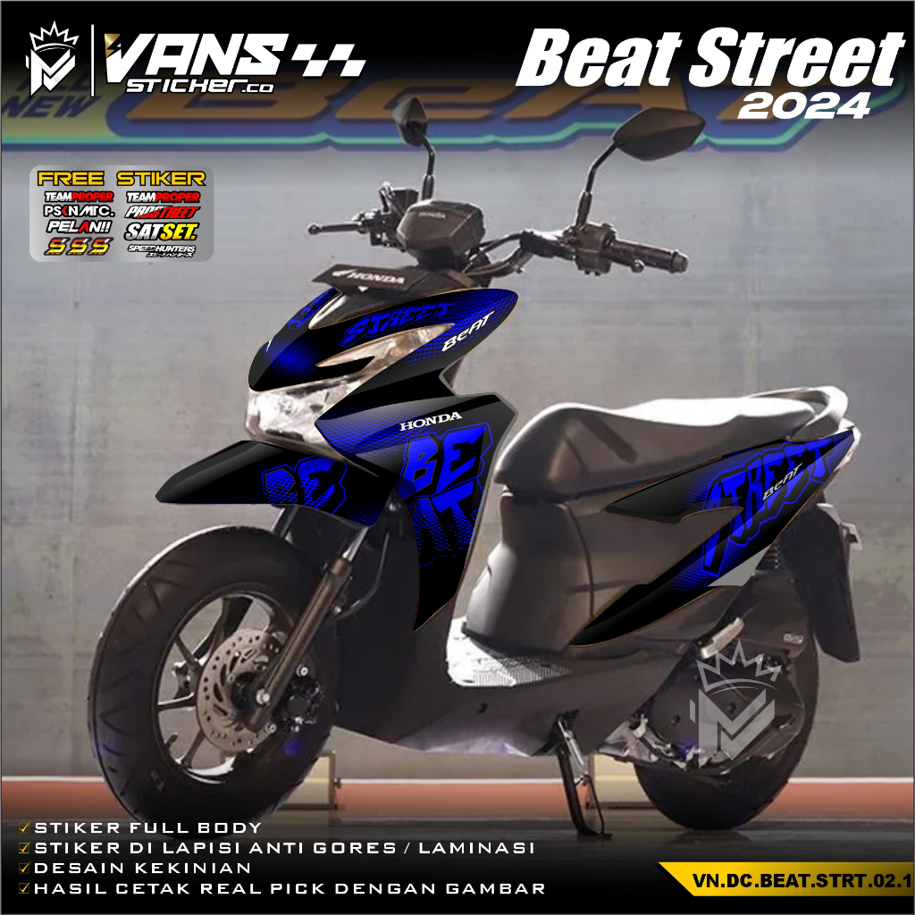 Decal Stiker BEAT STRET 2024 full Body  Stiker full Body Motor HONDA BEAT STRET 2024