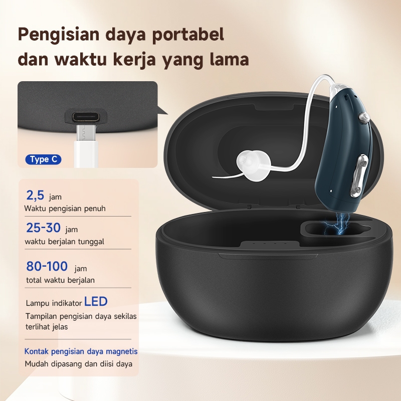 Britzgo Alat Bantu Dengar Pengisian daya Nyaman nirkabel Hearing Aid berkualitas pengurangan