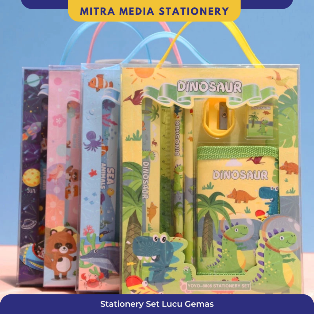 

Stationery Set Alat Tulis Set Anak Souvenir Anak Kids Hadiah Anak Dino Dinosaurus