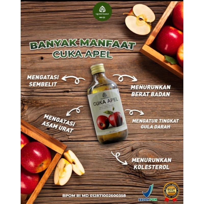 

Cuka Apel Terbaik Murni Batu Malang Queen Nabat 320 ml Apple Cider Vinegar With Mother Asli Bpom Mengabati secara Alami Maag Asam lambung Kolesterol Diabetes