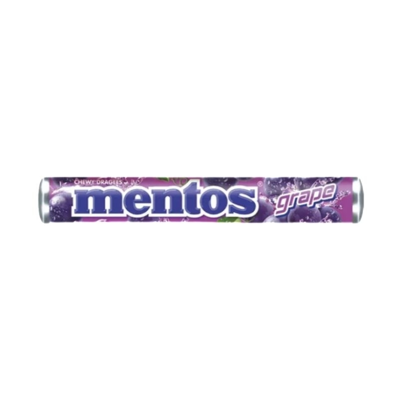 

Mentos Candy Chewy Dragees Roll Anggur 37G