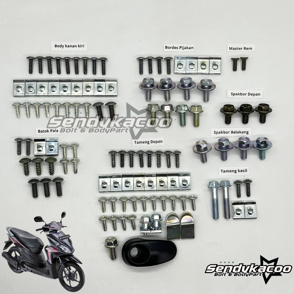 Baut Vario 110 techno karbu Full set / Baut Body Vario Techno 110 Karbu