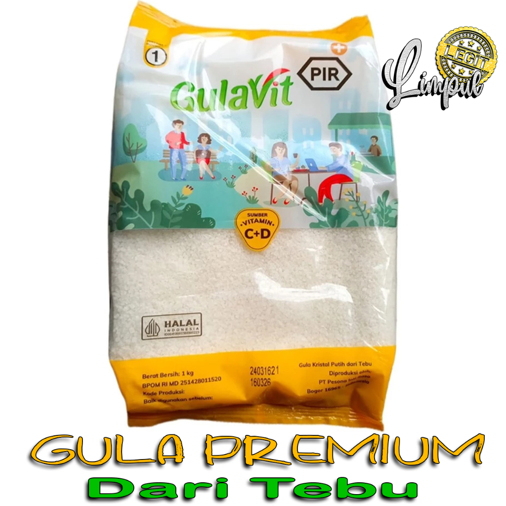 

PROMO Gula Pasir Premium Gulavit 1kg | Sembako Murah | Vitamin C+D | Gula Vit 1 Kg | Gula Pasir