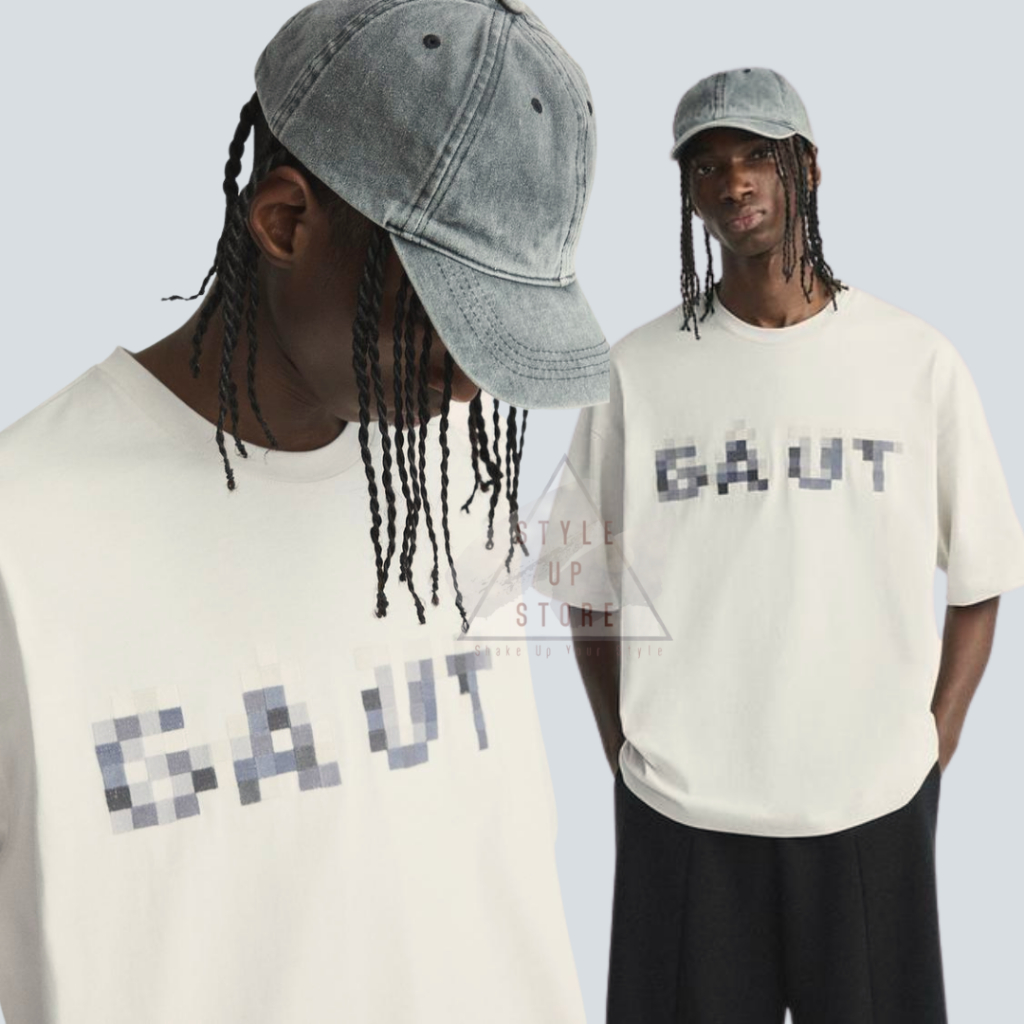[ STYLEUPSTORE ] ZARA Oversize Unisex Embroidered Tshirt - Kaos Pixel Gaut