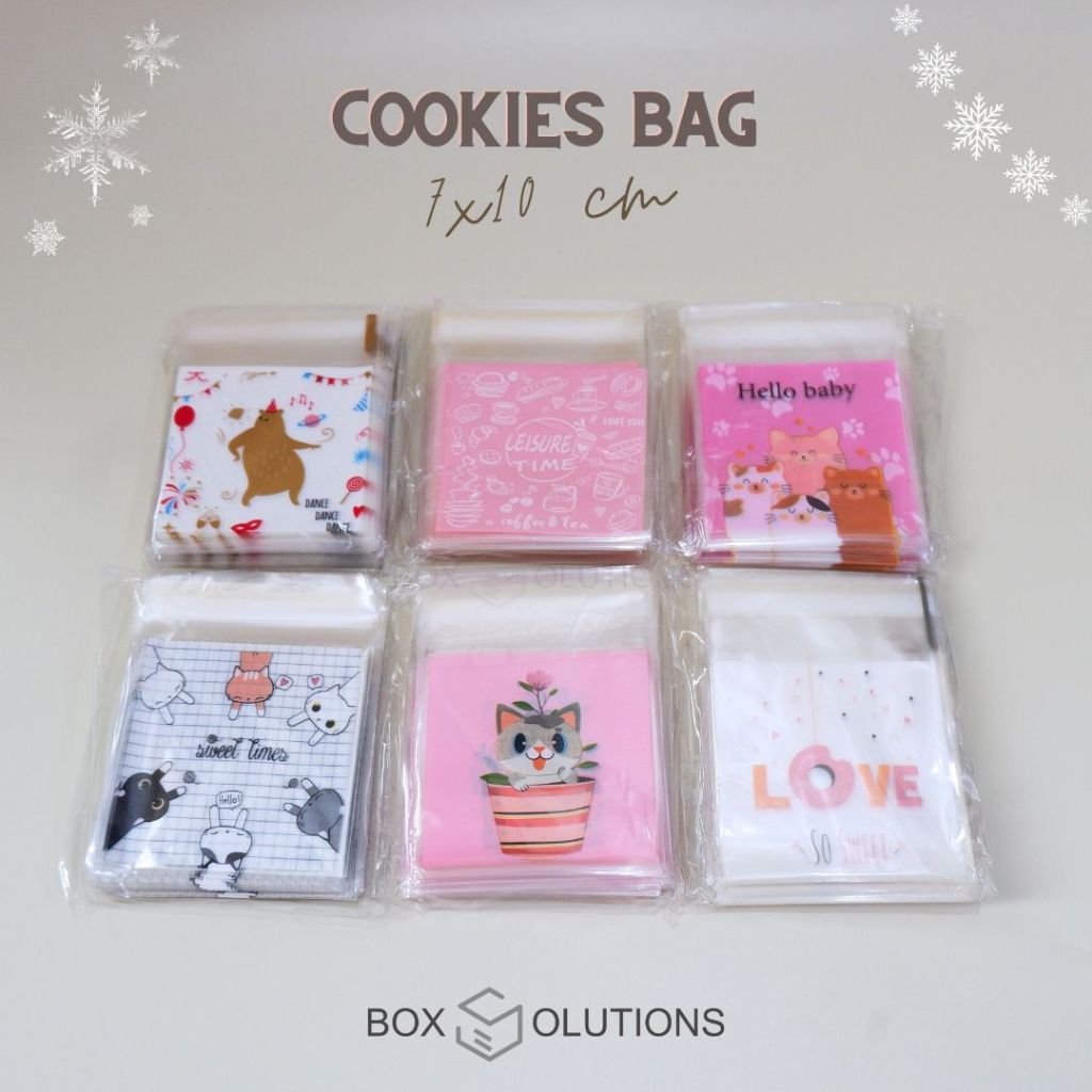 

plastik OPP motif / cookies bag motif - 7x10 cm isi 100 pcs