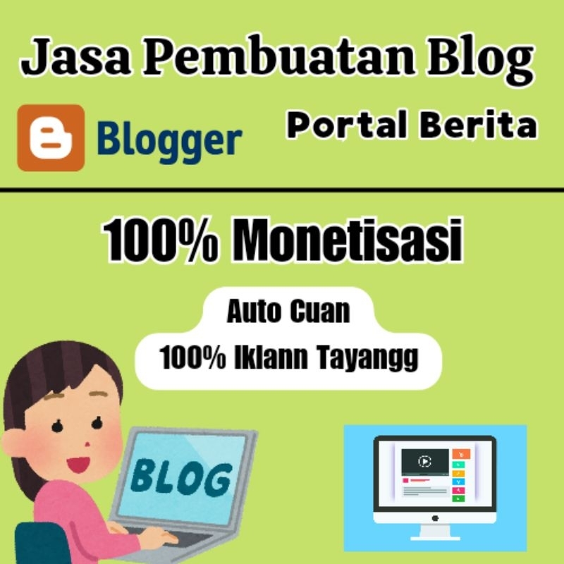 Jasa Pembuatan Website Blogger Portal Berita 100% Monetisasi Alternative AdSense