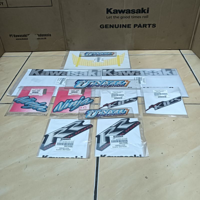 STIKER STICKER STRIPING STRIPING EMBLEM BODY FULL SET NINJA RR OLD BIRU NAVY ZX CBU CKD ORIGINAL