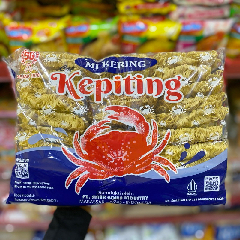 

Cap Kepiting Mie Kering 900gr [30pcs @30gr]