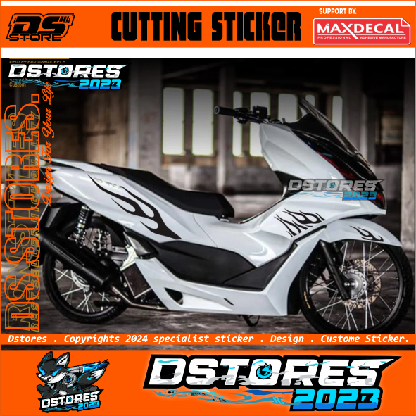 CUTTING STICKER STRIPING PCX NEW 160 STRIPING VARIASI PCX API HOT WHELLS striping pcx 160 api stripi