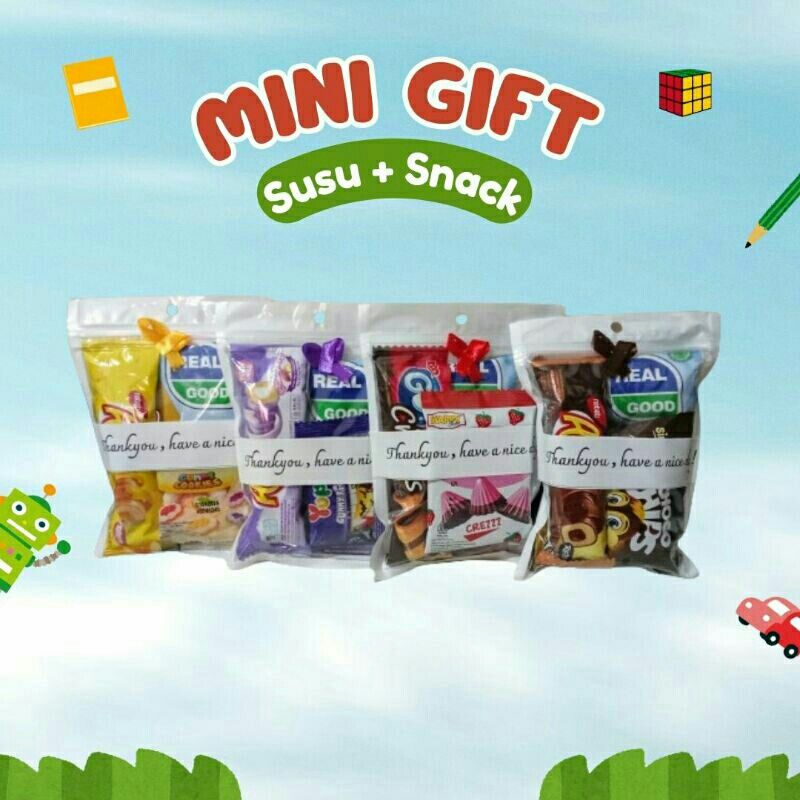 

Mini Gift Snack + Susu Ulang Tahun / Mini Hampers Snack + Susu