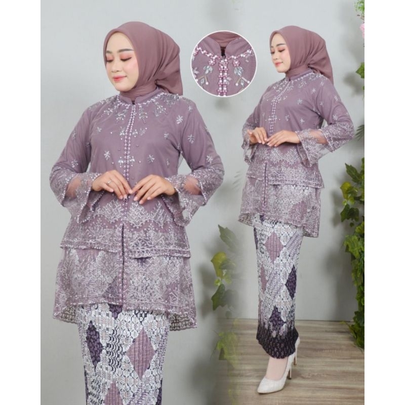 Kebaya Tunik Brokat TILLE SAPTO Kebaya ASOFA Viral Kebaya Wisuda Kebaya Remaja Kekinian