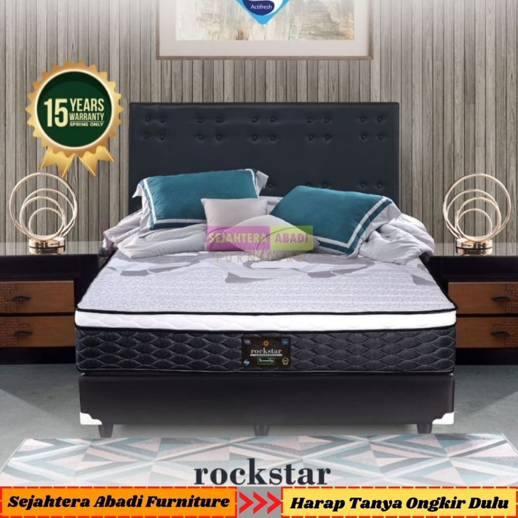 Elite springbed rockstar orthopedic serenity springbed rebonded foam likes latex free bantal