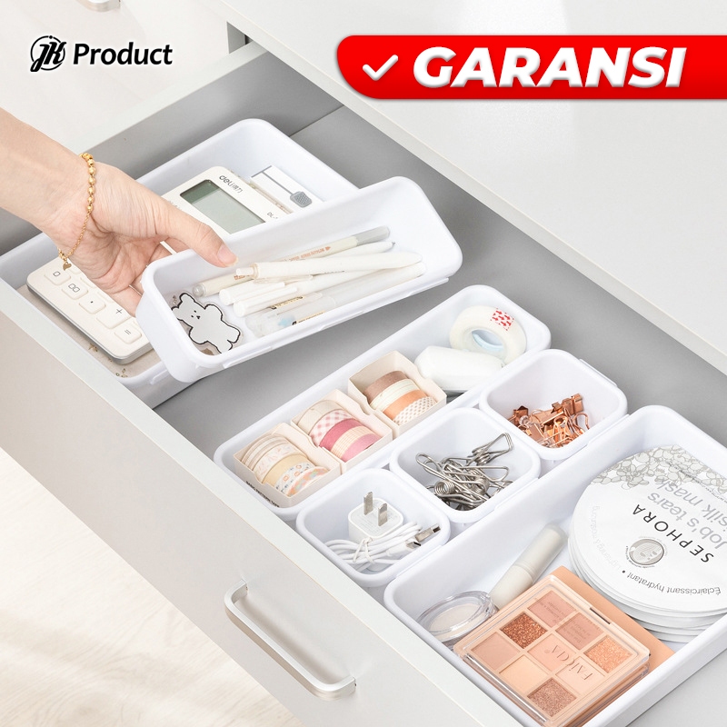 

Sekat Laci Meja Tulis Kotak Tempat Pensil Pulpen Alat Tulis Kantor ATK 8 In 1