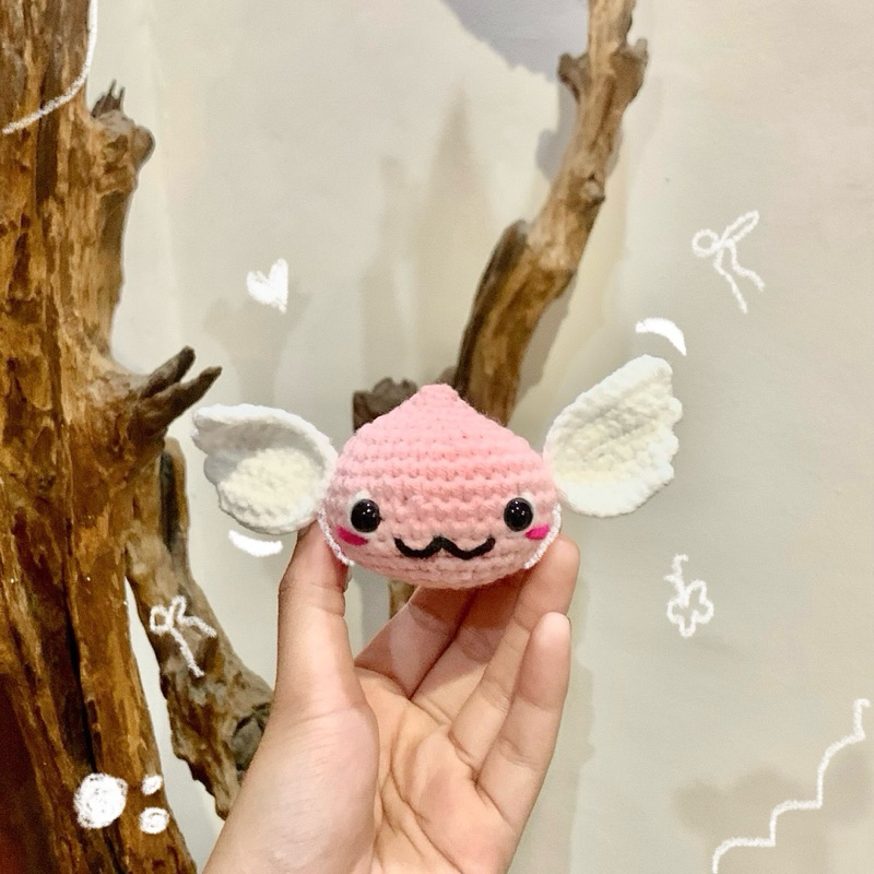 Ragnarok Poring Keychain Crochet Amigurumi