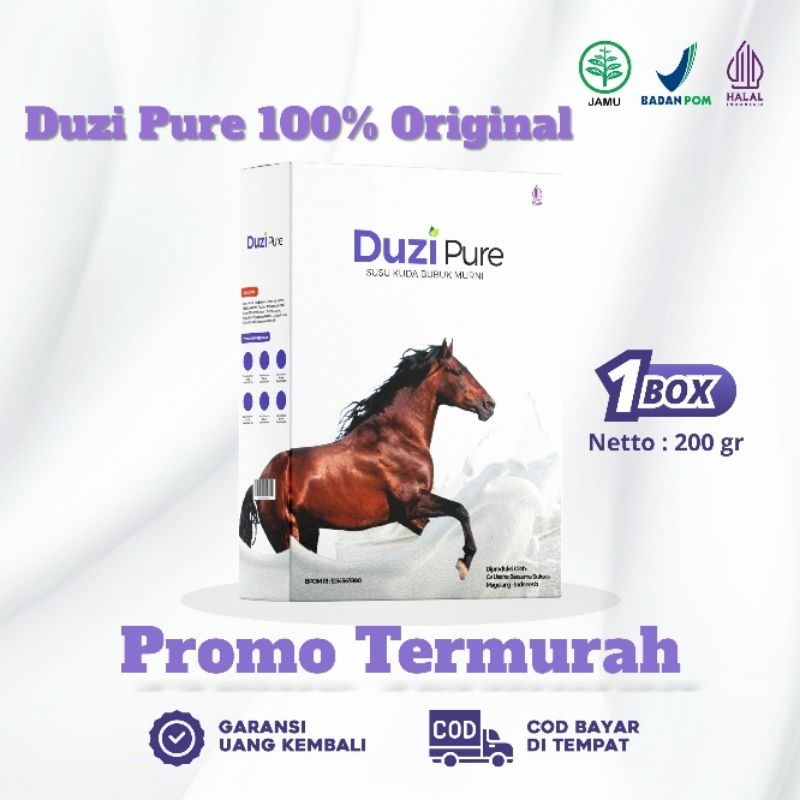 

1 Box Duzi Pure 100% Original Susu Kuda Murni Bubuk 200 gram