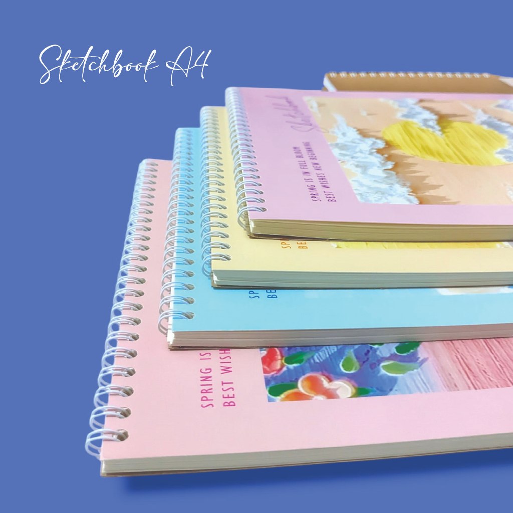 

New sketchbook A4 vertikal jilid spiral Cover terbaru