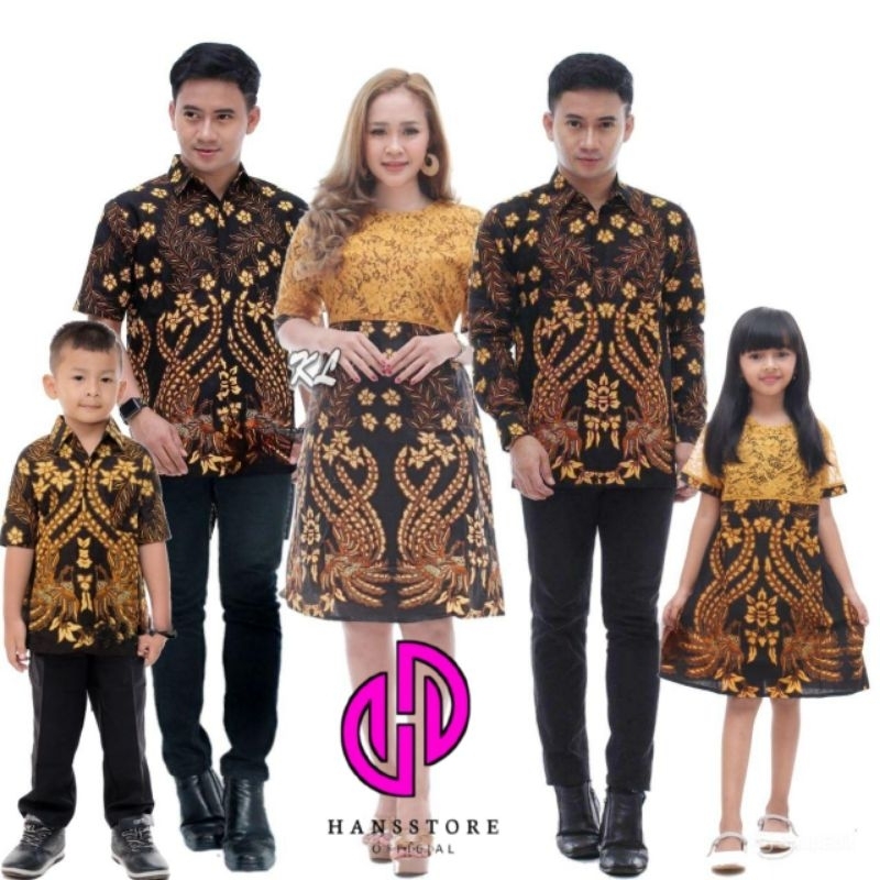 Baju Couple Dress Brokat Keluarga Pria dan Wanita Modern Batik Couple Keluarga Dress Natalan Motif E